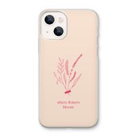 Where flowers bloom: iPhone 13 mini Transparant Hoesje