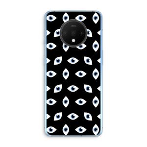 Eyes pattern: OnePlus 7T Transparant Hoesje
