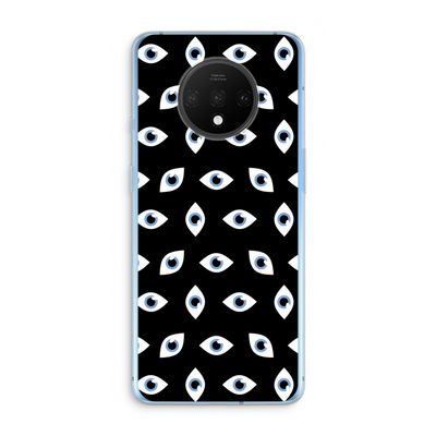 Eyes pattern: OnePlus 7T Transparant Hoesje