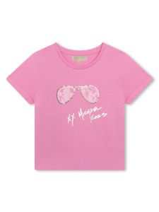 Michael Kors Kids t-shirt en coton à logo imprimé - Rose