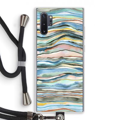 Watercolor Agate: Samsung Galaxy Note 10 Plus Transparant Hoesje met koord