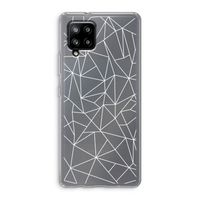 Geometrische lijnen wit: Samsung Galaxy A42 5G Transparant Hoesje
