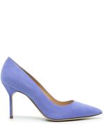 Manolo Blahnik escarpins en daim 90 mm - Bleu - thumbnail