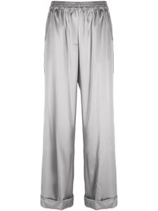 Dolce & Gabbana high-waist silk trousers - Gris