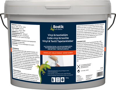 Bostik Vinyl & Textiellijm | Wit | Emmer 10 kg - 30046444