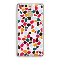 Colored Giraffe: Huawei P9 Transparant Hoesje