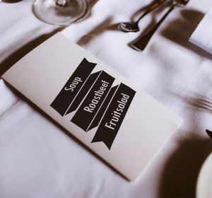 Decoratieve Banner Menu Muursticker