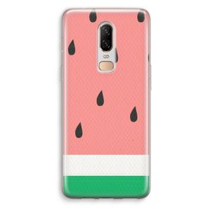 Watermeloen: OnePlus 6 Transparant Hoesje