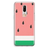 Watermeloen: OnePlus 6 Transparant Hoesje