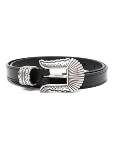 Kate Cate ceinture fine Thin Kim en cuir - Noir