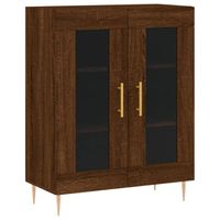 vidaXL Dressoir 69,5x34x90 cm bewerkt hout bruin eikenkleur - thumbnail