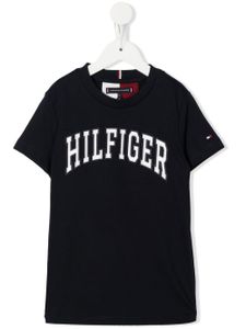 Tommy Hilfiger Junior t-shirt à patch logo - Bleu