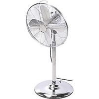 Luxe staande metalen ventilator 125 cm chroom - thumbnail