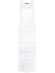 Antonino Valenti robe longue semi-transparente en mesh - Blanc