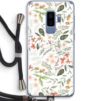 Sweet little flowers: Samsung Galaxy S9 Plus Transparant Hoesje met koord