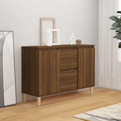 Dressoir 101x35x70 cm bewerkt hout bruin eikenkleur