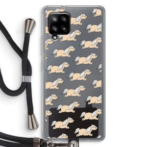 Ponys: Samsung Galaxy A42 5G Transparant Hoesje met koord