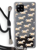 Ponys: Samsung Galaxy A42 5G Transparant Hoesje met koord