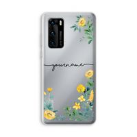 Gele bloemen: Huawei P40 Transparant Hoesje