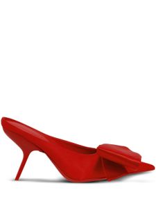 Ferragamo mules pointues à nœud asymétrique 85 mm - Rouge