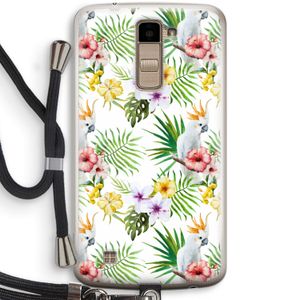 Gele kuif: LG K10 (2016) Transparant Hoesje met koord