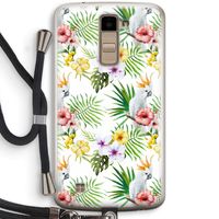 Gele kuif: LG K10 (2016) Transparant Hoesje met koord