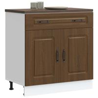Keuken onderkast Kalmar bewerkt hout bruin eikenkleur