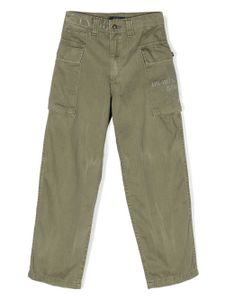 POLO RALPH LAUREN KIDS pantalon cargo à logo imprimé - Vert