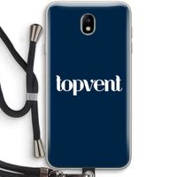 Topvent Navy: Samsung Galaxy J7 (2017) Transparant Hoesje met koord