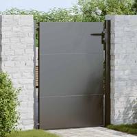Tuinpoort met slot Zwart 105 x 150 cm Poedergecoat staal