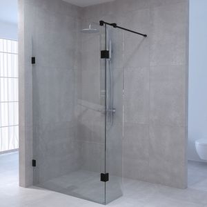 Brauer JC profielloze inloopdouche 110/30cm zwart mat