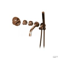 Inbouwthermostaatset Brauer Copper Incl Baduitloop en Staafhanddouche Koper - thumbnail
