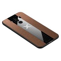Voor Huawei mate 10 Pro XINLI stiksels doek Textue schokbestendig TPU beschermhoes (bruin)
