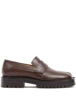 Maison Margiela mocassins Tabi en cuir - Marron - thumbnail