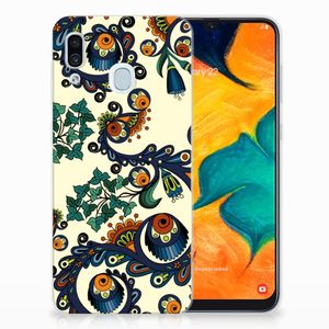 Siliconen Hoesje Samsung Galaxy A30 Barok Flower