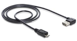 DeLOCK 1m USB 2.0 A - micro-B m/m USB-kabel USB A Micro-USB B Zwart