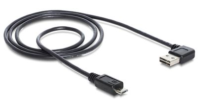 DeLOCK 3m USB 2.0 A - micro-B m/m USB-kabel USB A Micro-USB B Zwart