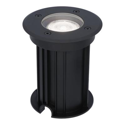 Maisy LED Grondspot Rond - Dimbaar - GU10 - 6000K daglicht wit - 5 Watt 400 lumen - Rond - Ø12cm - Tuinspot - Oprit - Zwart - IP67 waterdicht