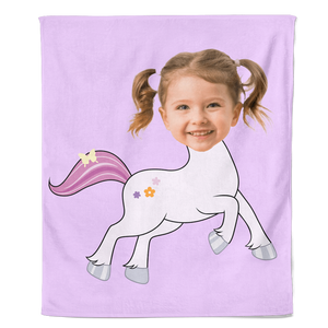 Cartoon Fleecedeken Unicorn