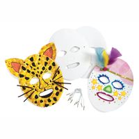 Colorations - maak en versier je eigen kartonnen maskers, set van 24
