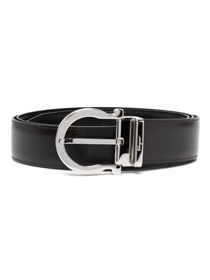 Ferragamo ceinture à boucle Gancini - Noir