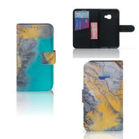 Samsung Galaxy Xcover 4 | Xcover 4s Bookcase Marble Blue Gold - thumbnail