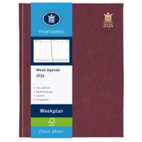 Agenda 2026 Ryam Weekplan Mundior 7dagen/2pagina&apos;s bordeaux