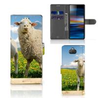 Sony Xperia 10 | Telefoonhoesje | Met pasjeshouder | Schaap en Lammetje