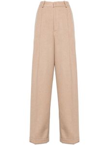 Polo Ralph Lauren pantalon en laine à design plissé - Marron