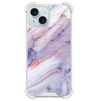 iPhone 14 shockproof hoesje - Marmer paars