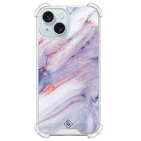 iPhone 14 shockproof hoesje - Marmer paars