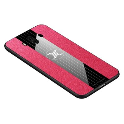 Voor Huawei mate 10 XINLI stiksels doek Textue schokbestendig TPU beschermhoes (rood)