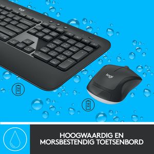 Logitech Advanced MK540 toetsenbord Inclusief muis Universeel USB QWERTY US International Zwart, Wit