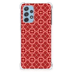 Samsung Galaxy A73 Doorzichtige Silicone Hoesje Batik Rood